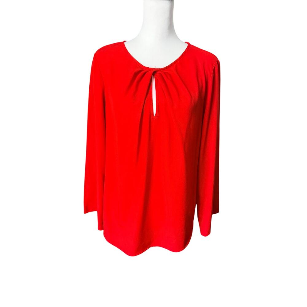 7th Ave Design Studio New York and Company Red Long Sleeve top Large